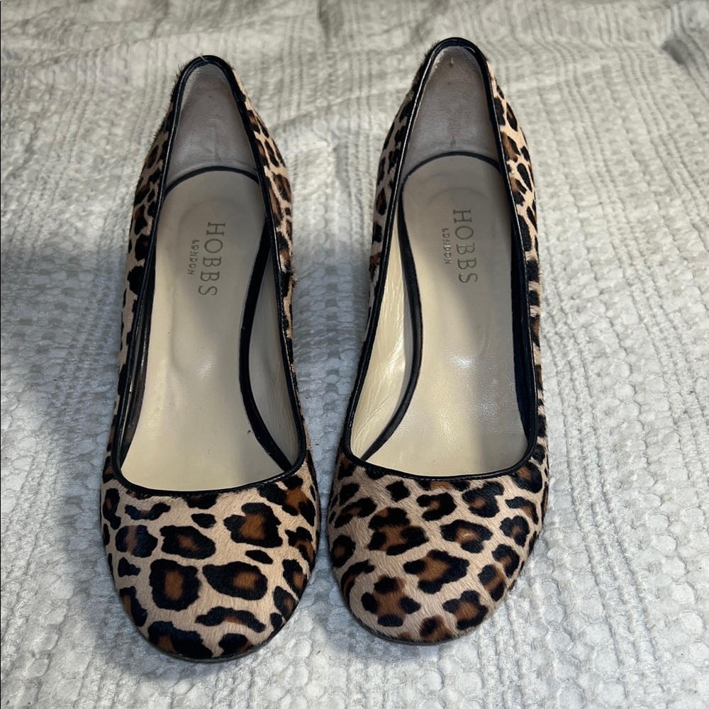 Hobbs Leopard Print Heels for Women size 6
